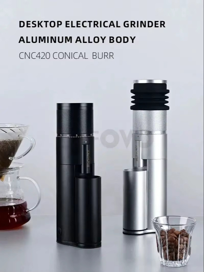CAFOVO G248C-N Professionelle Espressomühle in Weiß mit 48 mm 7-Kern-Mahlwerk für Einzeldosierung und Barista-Anwendung - Bild 4