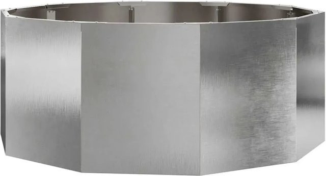vidaXL Pflanzkübel aus Edelstahl in Silber, B/T/H: 90 x 90 x 35 cm - Bild 1