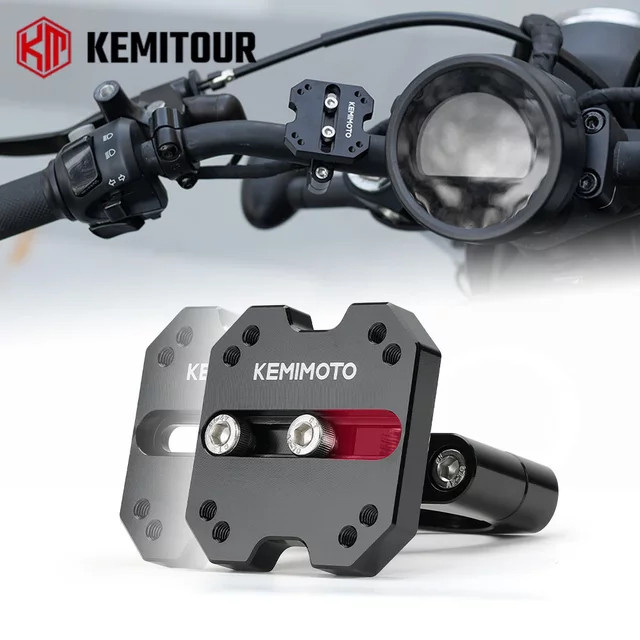 KEMITOUR Universal Motorrad GPS Halterung für Lenker 12mm bis 32mm in Schwarz - Bild 1