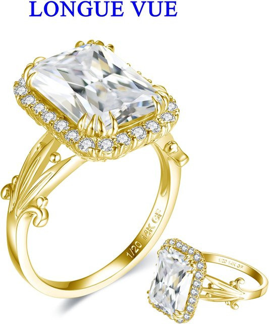 LONGUE VUE Ring, Gold, Zirkonia, Damen, Vintage - Bild 1