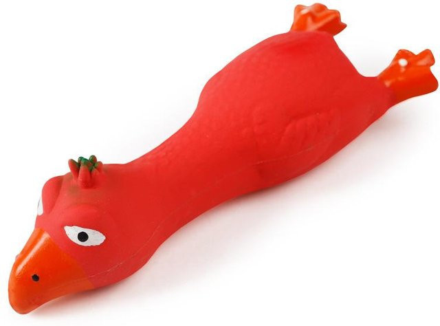 Pippi Tao Latex-Huhn, rot, mit Ventilfunktion, mit Baumwolle gefüllt - Bild 1