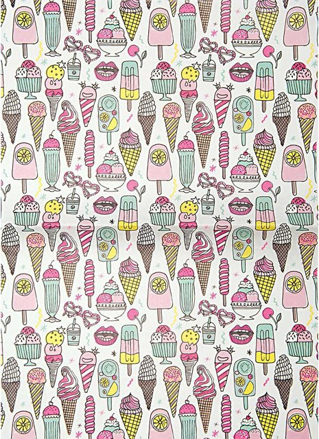 Rico Design Paper Patch Papier Icecream in Neon Pink und Multicolour, B x H: 30 x 42 cm - Bild 1