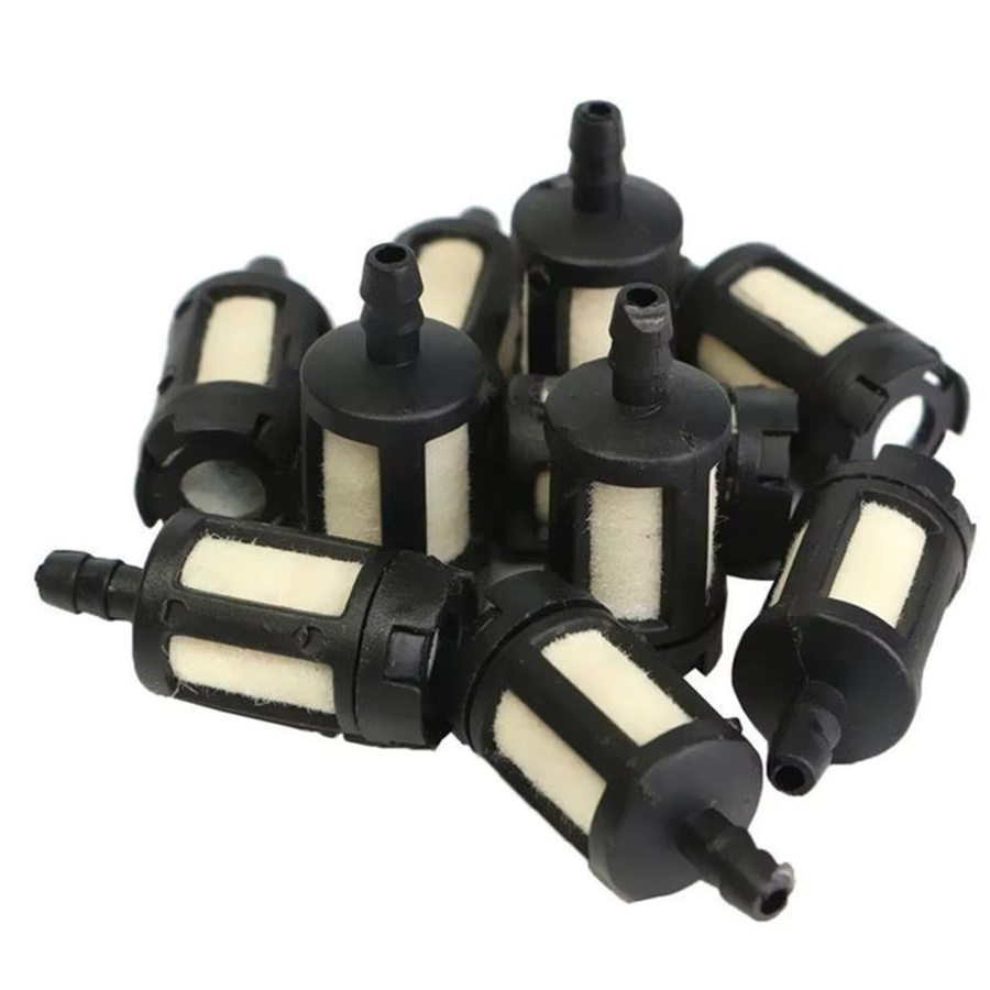 10er Set DAZZLEEX Kraftstofffilter in Schwarz für Benzin-Gartenmaschinen, Rasentrimmer und Kettensägen - Bild 3