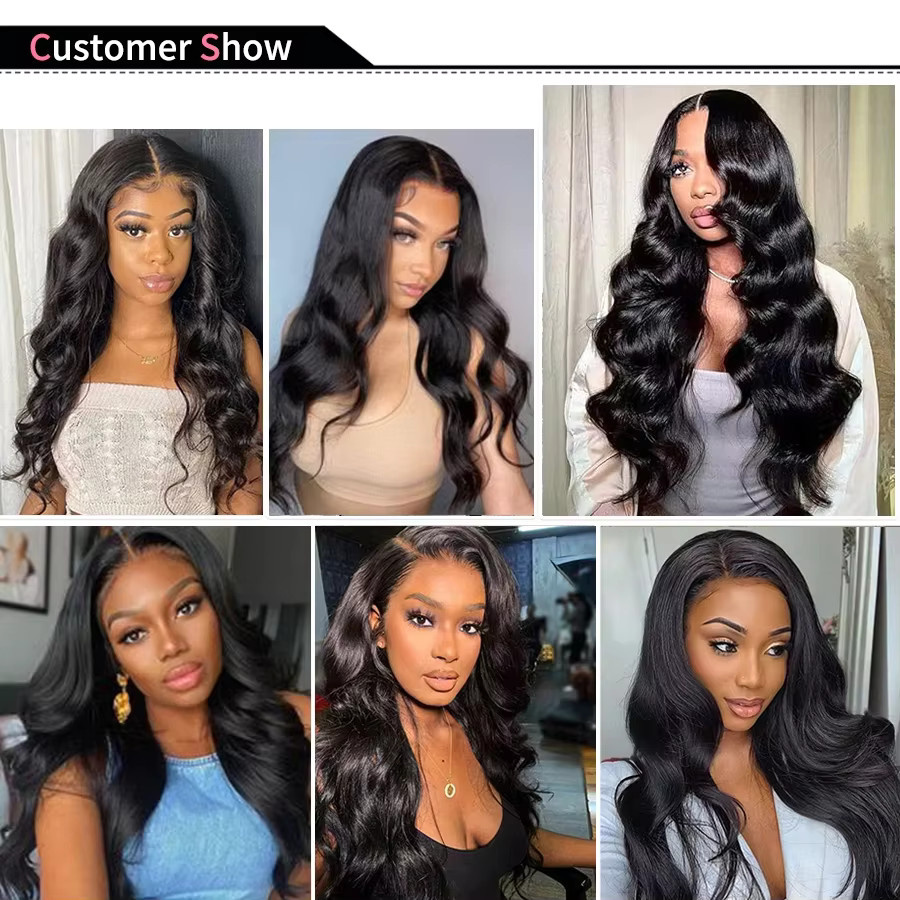 Fuduete Body Wave Echthaar-Extensions, Lockige Brasilianische Haarwebungen - Bild 4