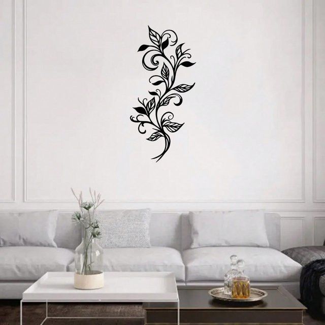 CIFBUY Vintage Wandkunst aus Metall mit Blatt-Dekor als handgefertigtes schmiedeeisernes botanisches Wandbild - Bild 1