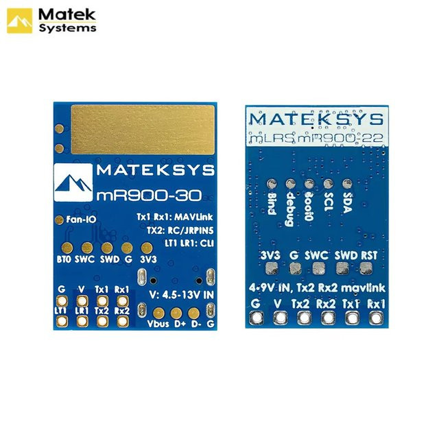 Matek Mateksys MLRS MAVLink MR900-22/mR900-30 900MHz ELRS Empfänger in Blau - Bild 1