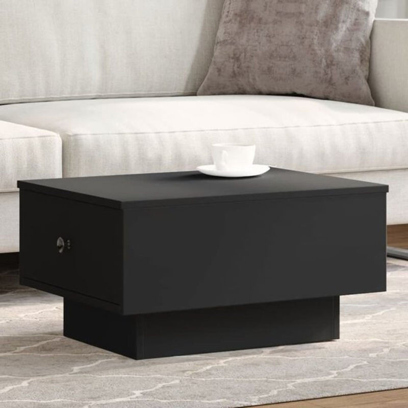 Vidaxl Couchtisch in Schwarz im Industrial Design aus Holzwerkstoff, rechteckig, B/T/H: 60 x 45 x 31 cm - Bild 1
