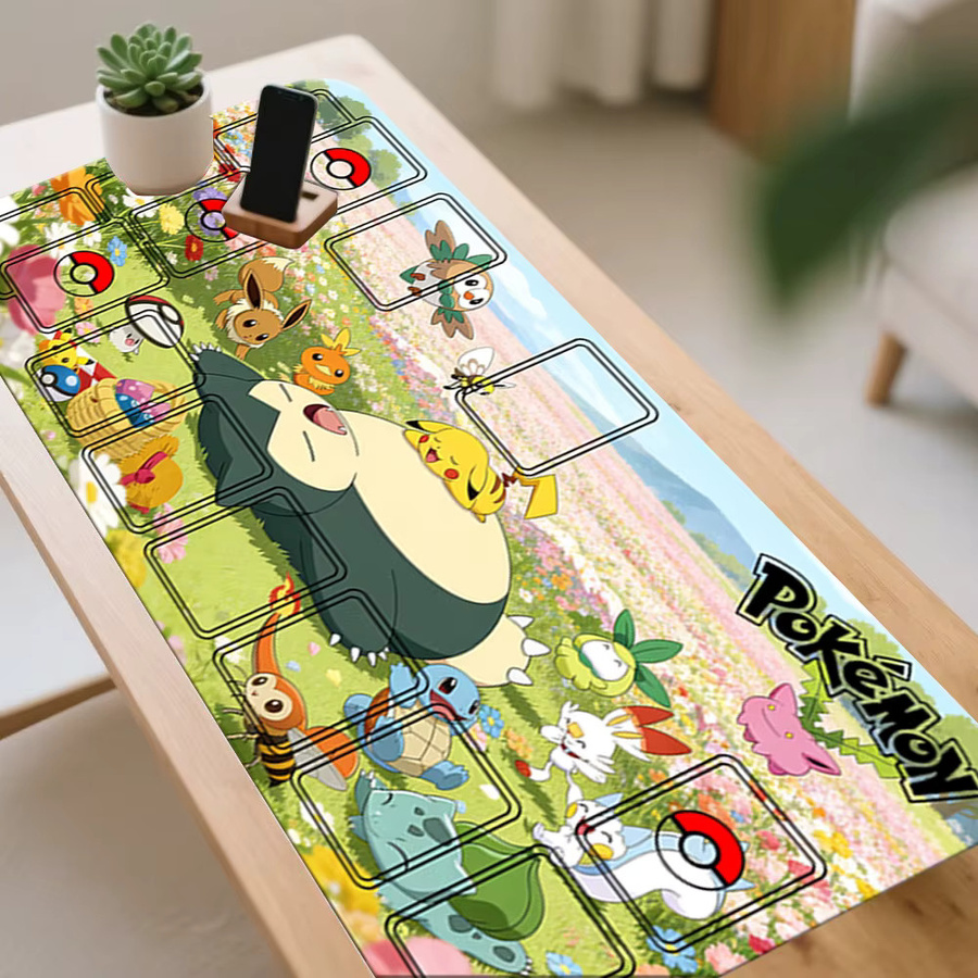 Potdemiel Pokémon Snorlax Flower Field TCG Spielmatte, Gaming-Mauspad - Bild 2