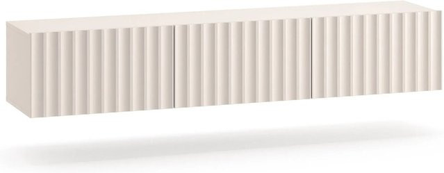 TV-Hängeboard Derriva von Selsey in Kaschmir mit geriffelten Fronten, B/T/H: 169,8 x 37,0 x 31,7 cm - Bild 1