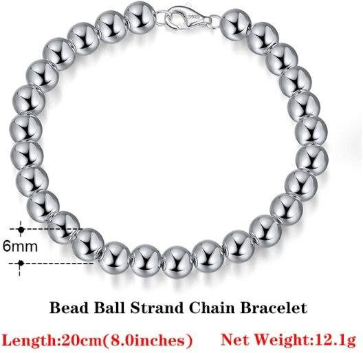 Orsa Jewels Perlen Armband, 925 Silber, Weiß, Unisex - Bild 1