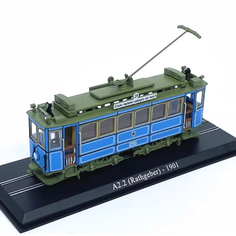 HYINUO Tram C1Nr141/A2.2/GroBer Hecht, Modellauto, 1:87, Metall, Blau - Bild 1