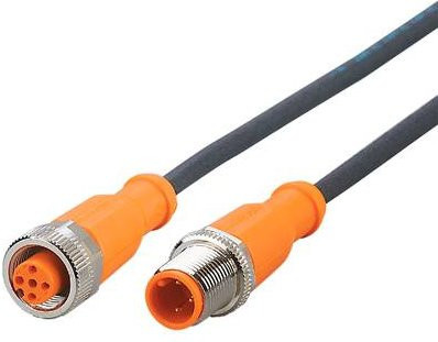 ifm electronic EVC822 Verbindungsleitung mit Stecker und Buchse, gerade, orange, Länge: 4 m, 3 oder 5 Polzahl - Bild 1