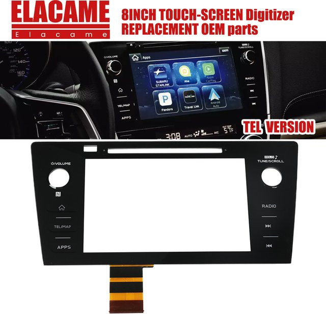 ELACAME 8 Zoll Touchscreen-Digitizer für Subaru Legacy Outback 2018-2019, Farbe: Schwarz, Ersatzteil für Autoradio 86431-AL66A (LHD) - Bild 1