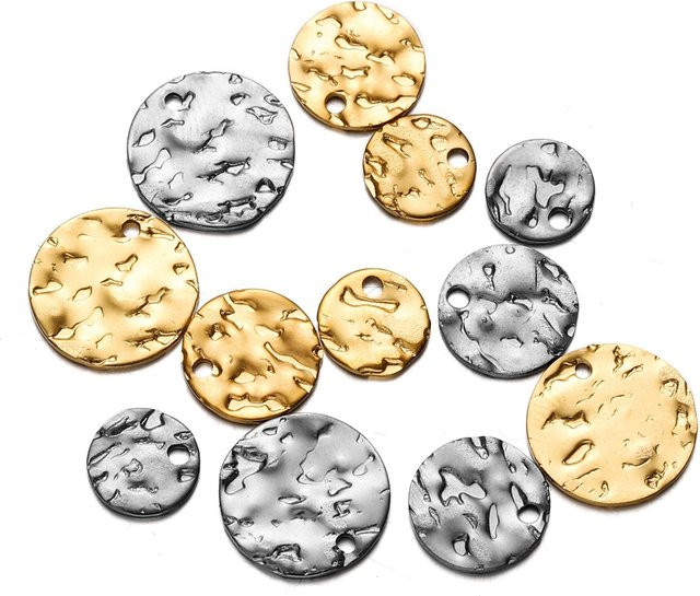 YouYoungDifferent Charms, Edelstahl vergoldet, Gold, Wasser tropfen, Unisex - Bild 1