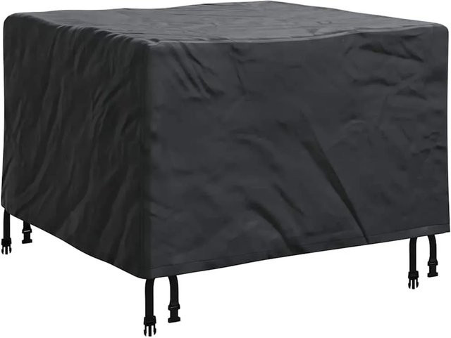 vidaXL Möbelbezug für Hocker in Schwarz aus wasserabweisendem Polyester, B/T/H: 60 x 60 x 45 cm - Bild 1