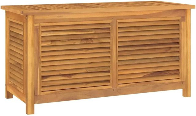 vidaXL Gartenbox aus Massivholz Teak in Braun mit Beutel B/T/H: 114 x 50 x 58 cm - Bild 1