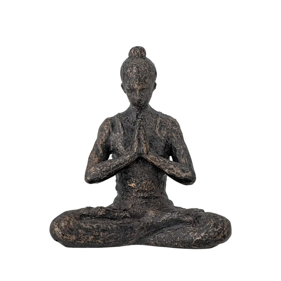 Bloomingville Skulptur Miiral aus Polyresin und Messing in Gold und Braun, Höhe: 13,5 cm - Bild 1