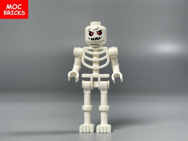 Yiran toy MOC Bausteine Lange Beine Skelett Schädel Figur, 5-teiliges Set, ab 6 Jahren - Bild 1
