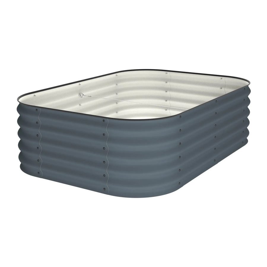 VidaAtHome.de ALVARE Gartenbeet aus Metall in Graphitgrau und Schwarz, B/T/H: 108 x 155 x 43 cm - Bild 2