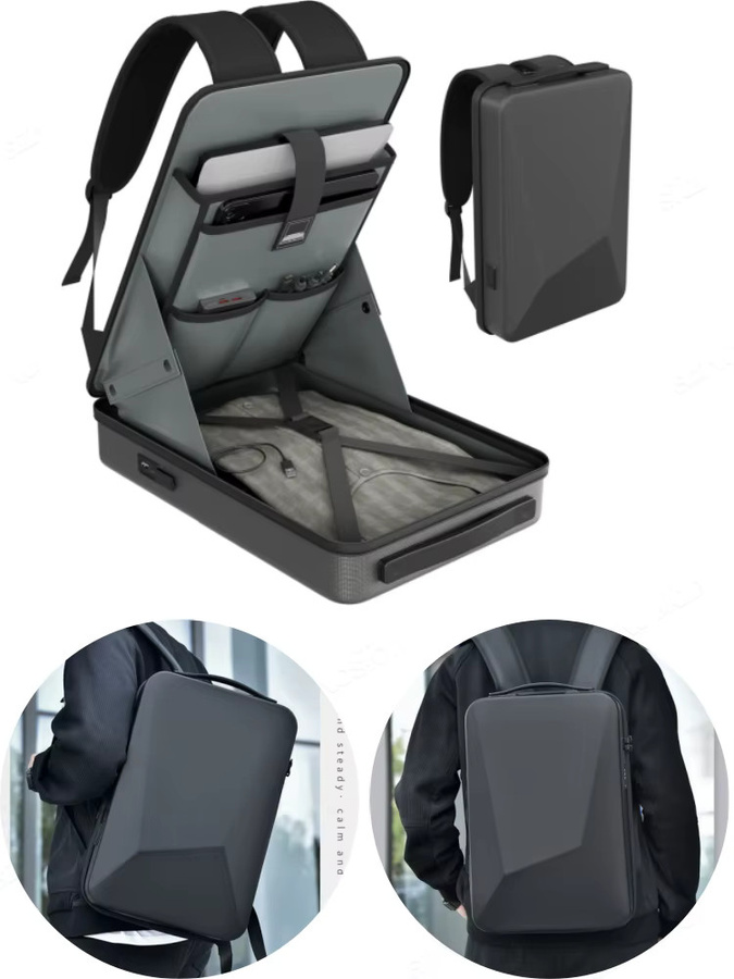 SZKOSTON Rucksack Aufbewahrungstasche für Starlink Mini, wasserdichte Reisetasche für Zubehör wie Stromkabel und Batterieadapter, Grau - Bild 7