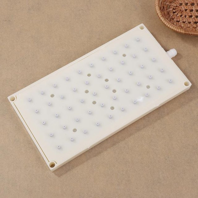 RunFree Rechteckiger Duschkopf aus ABS in Beige mit 5 x 10 Löchern, B: 22 cm, H: 10,9 cm - Bild 1