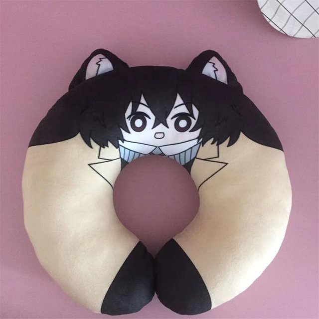 Yiran Health & Beauty Bungou Stray Dogs Edogawa Rampo Fyodor Dostoyevsky, U-förmiges Plüschkissen, 32cm - Bild 1