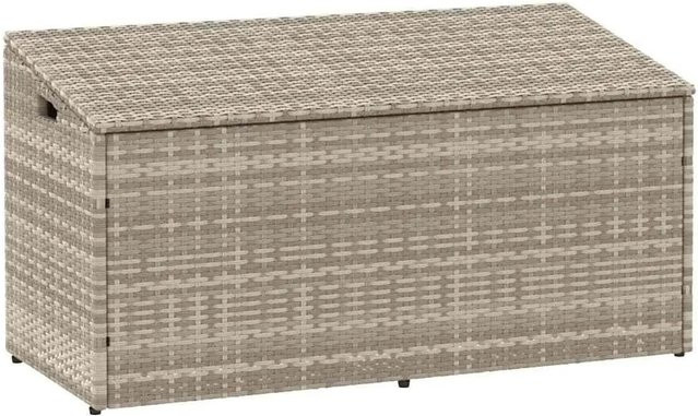 vidaXL Garten-Auflagenbox aus Poly Rattan in Hellgrau, B/T/H: 110 x 50 x 58 cm - Bild 1