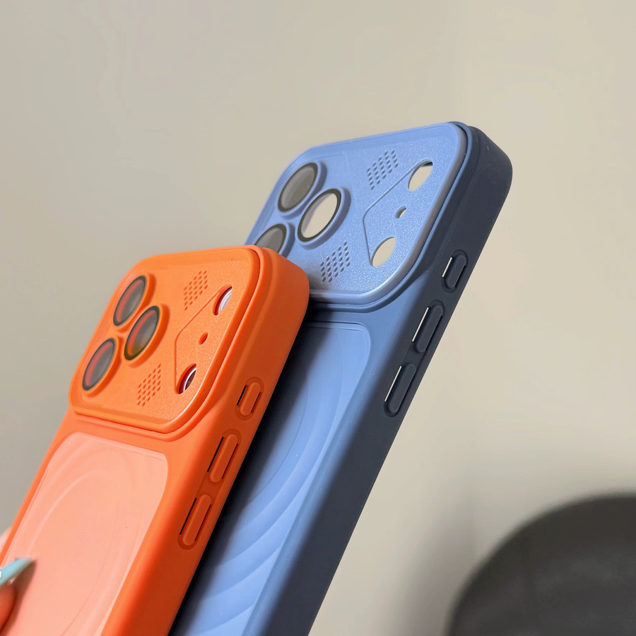 RPKKS Handyhülle mit Wasserwellen-Muster und großem Fenster für iPhone 17 16 15 14 Plus 13 12 11 Pro Max, MagSafe kompatibel, magnetischer Bumper-Schutz, Farbe: Weiß - Bild 3