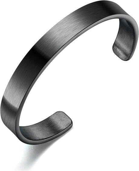 Wucifang Jewelry Armband, Edelstahl, Schwarz, Silber, Herren - Bild 1