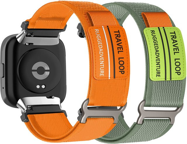 DAINU Uhrenarmband Nylon-Klettverschluss, Xiaomi Redmi Watch 3 Lite/Active, Schwarz - Bild 1