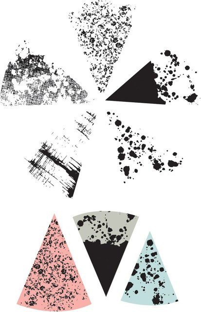 Sizzix Framelits Stanzschablone und Clear Stamps by 49 and Market Build-a-Burst Painterly - Bild 1