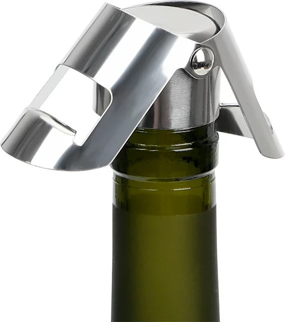SUNFILI Flaschenverschluss aus Edelstahl in Silber für Wein, Bier und Sekt - Bild 1