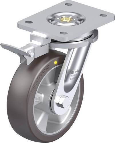 Blickle Schwerlast-Lenkrolle LO-ALST 160K-AS-RI4 in Silber/Grau mit Aluminium, Rad-Durchmesser: 160 mm, Tragfähigkeit: 580 kg - Bild 1