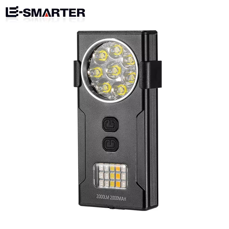 ESMARTER Wiederaufladbare LED-Taschenlampe als EDC-Schlüsselanhänger in Schwarz mit Magnet und 10 Beleuchtungsmodi, wasserdicht und tragbar für Garten und Arbeit - Bild 2
