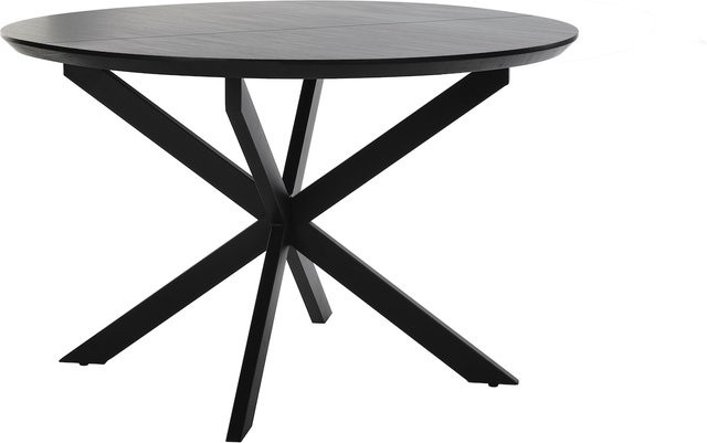 byLIVING Esstisch OREGOREN mit Auszug, rund, schwarz, B/T/H: 120 x 110 x 76 cm - Bild 1