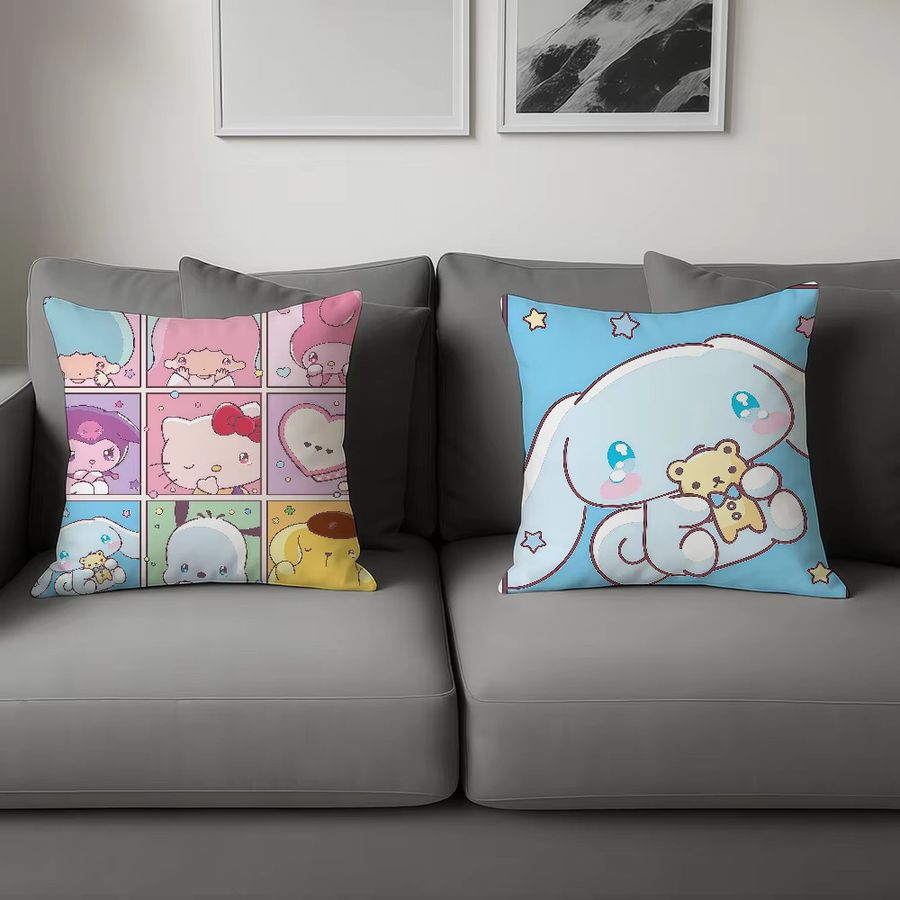 Sanrio Pochacco Little Twin Stars Kissenbezug Multicolor Dekorationshülle für Sofa und Wohnzimmer - Bild 3