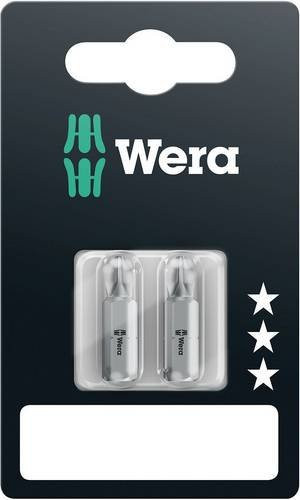 Wera Kreuzschlitz-Bit PH 1 aus legiertem Werkzeugstahl in Silber, Durchmesser: 6,3 mm - Bild 1