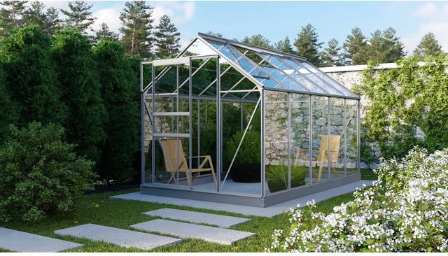 Vitavia Gewächshaus Planet 6200 mit ESG-Glas und Aluminium-Rahmen in Silber, B: 195 cm, T: 321 cm, H: 207 cm - Bild 1