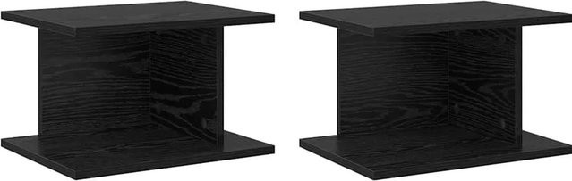vidaXL Nachttisch Set 2 Stück Schwarz in Eichen-Optik B/T/H: 40 x 30 x 25 cm - Bild 1