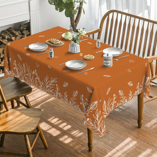 JMG Household Supplies Tischdecke Herbst Erntedank Orange Wildblume Rechteckig B/T: 140 x 140 cm - Bild 1