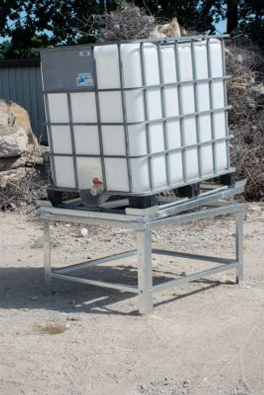 Bauer Südlohn IBC-Restentleerer IR-2 aus Stahl, feuerverzinkt, Farbe: Silber, H x B x T: 755/860 x 1080 x 1280 mm - Bild 2