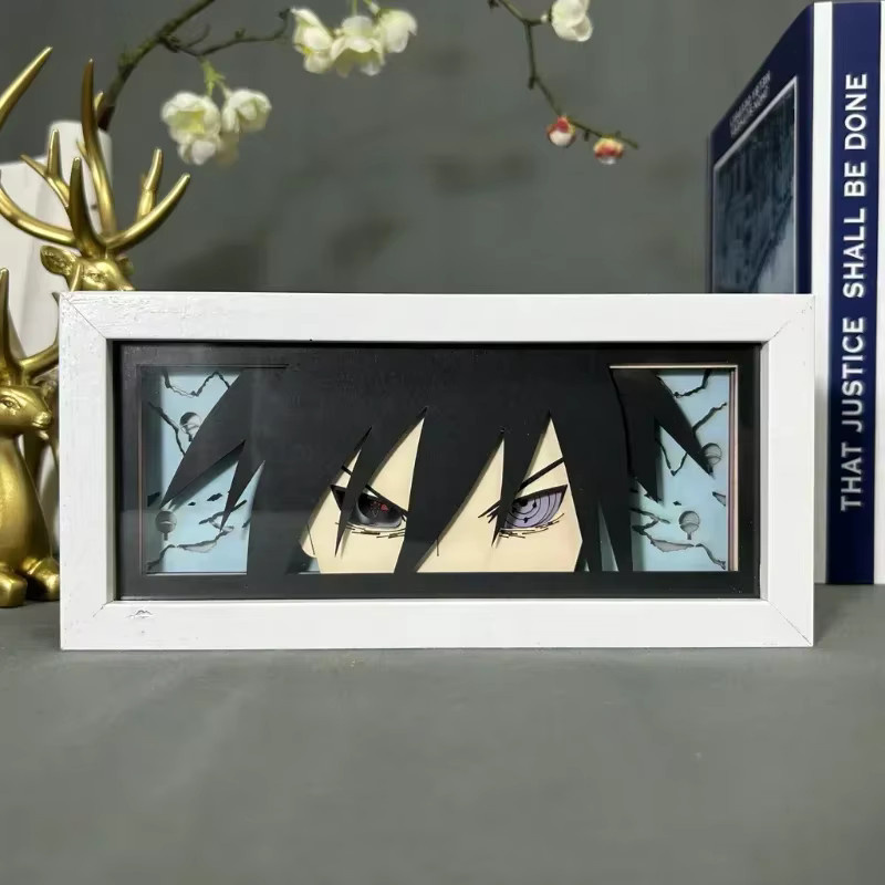 Naruto Anime Papierschnitzlampe mit Uchiha Sasuke Itachi und Kak Kakashi als dekoratives Nachtlicht für dein Schlafzimmer in Mehrfarbig - Bild 4