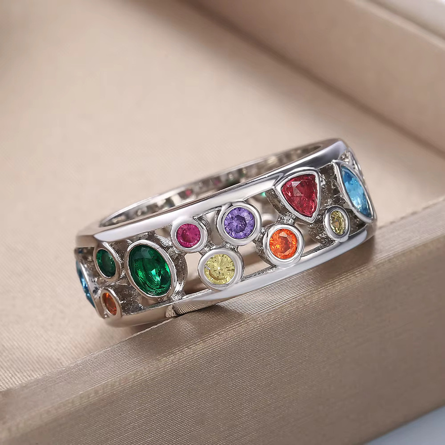 Huitan Ring, geometrisch, Stein, Damen - Bild 3