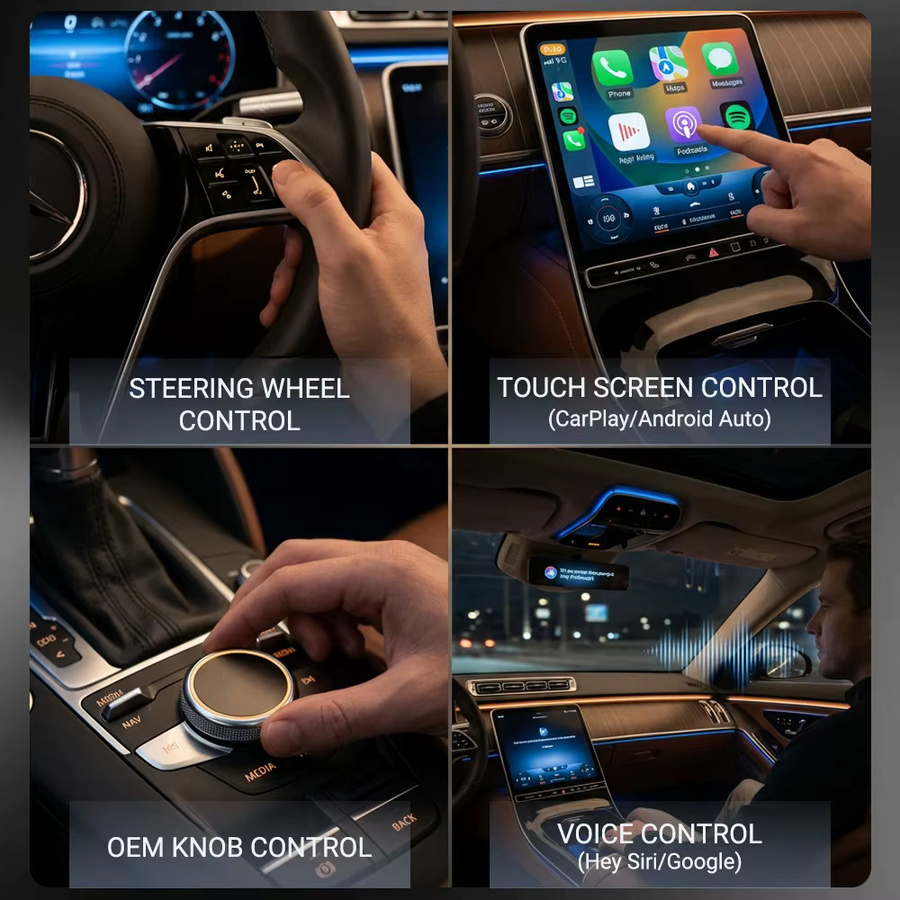 XUDA 4-in-1 Wireless CarPlay und Android Auto Adapter mit Mirror Link und Airplay in Schwarz - Bild 6
