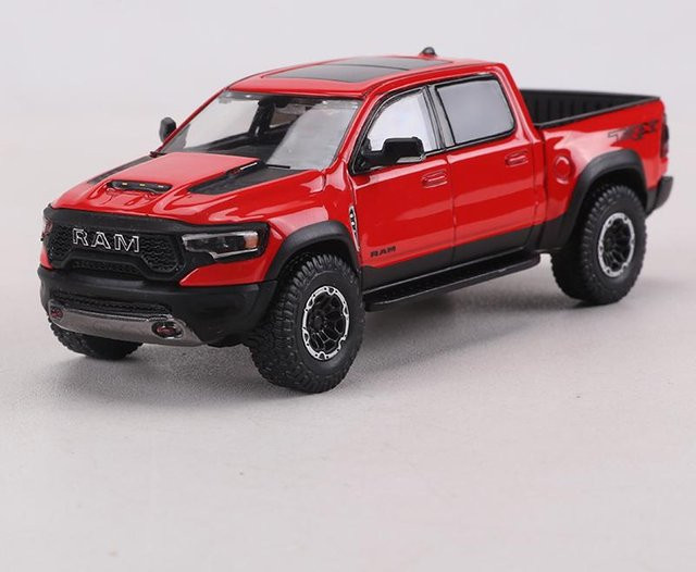 Linyi toy car Tyrannosaurus Ram 1500 Trx Modellauto, 1:64, Metall, Rot, ab 14 Jahren - Bild 1