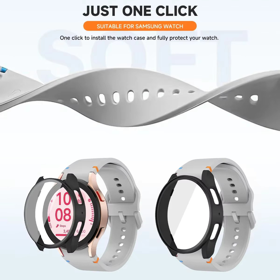 Geekthink Uhrenarmband und Hülle für Samsung Galaxy Watch 7 6, Silikon - Bild 3