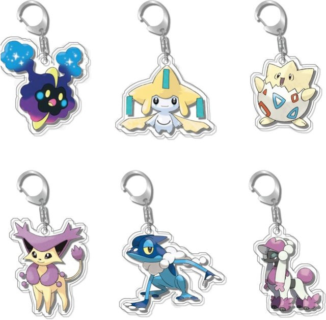 Keeppley Pokémon Jirachi Togepi Cosmog Collection, Acryl Schlüsselanhänger - Bild 1