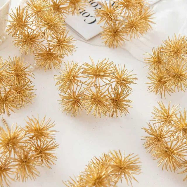 Künstliche Pflanzen in Gold für deine Dekoration zu Weihnachten, Hochzeiten oder als DIY-Geschenkornamente - Bild 1