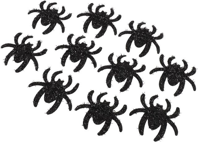 30 Stück Spinnenflicken von Koogeelife aus Vlies in Schwarz als Grusel-Kostümzubehör für Halloween - Bild 1
