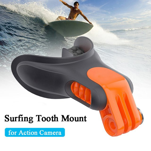 YUXI Surfing Tooth Mount Kit für GoPro, DJI Action 4 und Insta360 X3 in Schwarz - Bild 1